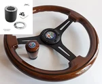 Steering Wheel Fits For Alfa Romeo Wood Black + Gear Knob Gtv Spyder 94-99. Fixed Price $288.00.