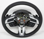 Oem Black Leather Steering Wheel Ford Mustang Ecoboost JR3Z-3600-EB, Flaw. Fixed Price $252.00.