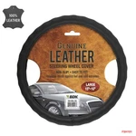 New Premium Genuine Leather Car Truck Black Steering Wheel Cover - Large Size. Fixed Price $26.89.