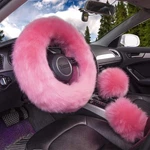 Yontree Fashion Fluffy Steering Wheel Covers For Long Wool, Pink. Fixed Price $33.52.