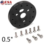 Universal Aluminum 0.5" Hub For 6HOLE Steering Wheel To 3HOLE Adapter Black 1/2". Fixed Price $14.72.
