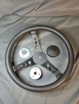 The 500 Superior Industries Auto / Truck Steering Wheel 14.5 Flat Black. Fixed Price $50.00.