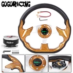 12.5" Universal Shape Racing Steering Wheel With Ball Quick Release Adapter. Fixed Price $55.99.