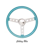 13.5" Mooneyes 3-SPOKE Chrome Steering Wheel Galaxy Blue Flake Grip GS250CMGB. Fixed Price $159.99.