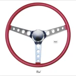 15" Mooneyes 3-SPOKE Steering Wheel Red Vinyl Finger Grip GS290FGRD Horn Kit. Fixed Price $199.99.