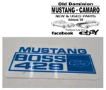1969-1970 Mustang Boss 429 Blue And White Logo Dealer License Plate Plastic. Fixed Price $18.99.