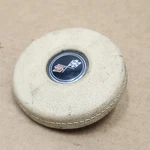 1976 C3 Corvette Steering Wheel Horn Button Emblem Vinyl Cap 3994430 Tan Dmg Tab. Fixed Price $28.99.