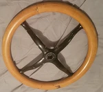 Model-t Ford Wood And Cast Iron Steering Wheel T902B -antique. Fixed Price $225.00.
