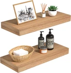 Oak Floating Shelves Wood For Wall 15.7IN Mounted Display Ledge Per. Fixed Price $55.99.