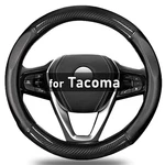 Black Round Carbon Fiber Steering Wheel Cover For Toyota Tacoma Trd Sr 2005-2024. Fixed Price $31.65.