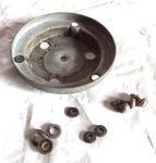 1950 Studebaker Champion Horn Ring Contact Insulator Plate Push Button. Fixed Price $45.00.