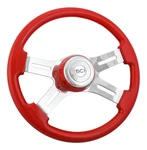 Steering Creations Viper Red 16" Painted Wood Rim Wheel. Fixed Price $250.72.