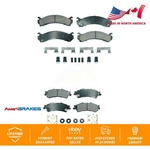 Front Ceramic Rear Semi-metallic Disc Brake Pads Kit For Cadillac Dts Deville. Fixed Price $106.00.