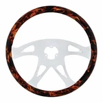 United Pacific 88249 Steering Wheel, 18", Flame, W/ Hydro, Dip Finish Wood, Boss. Fixed Price $252.20.