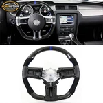 Fit 10-14 Mustang Steering Wheel Carbon Fiber Alcantara Blue Stitch &indicator. Fixed Price $359.99.