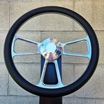 350MM Universal Polished Steering Wheel Ford Chevy Muscle C10 Half Wrap Hot Rod. Fixed Price $130.87.