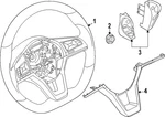 Genuine Nissan Steering Wheel 48430-5SA1B. Fixed Price $548.72.