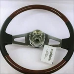 Freightliner Woodgrain/leather 18" Steering Wheel *damaged* P/n A14-14568-003. Fixed Price $283.18.