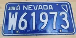 Vintage Original 1961 Nevada License Plate #W61973. Fixed Price $29.00.