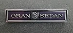 Plymouth Fury - Dash Pad Emblem Logo "gran Sedan" Mopar # 3590124. Fixed Price $30.00.