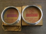 Nos Oem Ford 1958 1959 Thunderbird Tail Light Lens Bezels Trim Rings Pair T-bird. Fixed Price $169.00.