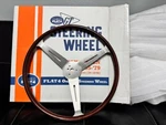 FLAT4 Gt 17" Wood Steering Wheel (brushed) Fits Vw TYPE-2 '55 '79 IN-184B. Fixed Price $271.00.