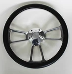 Steering Wheel Black Billet 14" Fits Blazer / Series C1500 Truck Bowtie Cap. Fixed Price $211.57.
