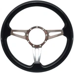 Vsw S9 Steering Wheel - Black Ash Wood Grip With Polished Slotted Spokes. Fixed Price $239.99.