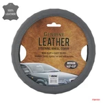 Brand New Gray Genuine Leather Car Truck Steering Wheel Cover - Medium Size. Fixed Price $23.89.