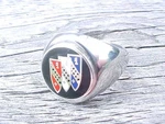1959-85 Buick Tri-crest Silver Chrome Ring Size #12 Nos Unique Hi-quality. Fixed Price $25.00.