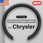 For Chrysler Steering Wheel Cover Nappa Leather Non-slip Clip Breathable 15''. Fixed Price $26.86.
