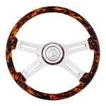United Pacific 88309 Steering Wheel 18", Flame, With Matching Bezel. Fixed Price $300.60.