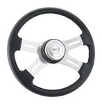 Steering Creations Classic Polyurethane 16" Black Rim Wheel. Fixed Price $201.40.