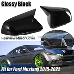 Gloss Black Ox Horn Mirror Cover Cap 2015-2026 Ford Mustang With Led Turn Signal. Fixed Price $29.99.