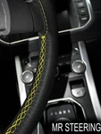 For Triumph TR3 1955-1962 Leather Steering Wheel Cover Yellow Double Stitching. Fixed Price $56.02.