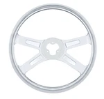 18" Stainless Steel Highly Polished Mirror Steering Wheel. Fixed Price $396.88.