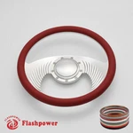 14" Billet Steering Wheels Red Half Wrap Chrysler New Yorker Imperial Cordoba. Fixed Price $155.50.