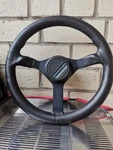 Classic Hella Momo Typ C36/1 KBA70071 Leather Steering Wheel With Hub 5703. Fixed Price $240.00.