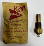 New Old Stock Temperature Sending Switch For 1955-59 Models Mopar #1770732. Fixed Price $75.00.