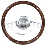 Hot Rod Street Rat Billet & Mahogany Steering Wheel 14" Nine Hole. Fixed Price $198.88.