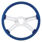 United Pacific 88224 - Steering Wheel Blue With Chrome Spokes. Fixed Price $321.62.