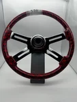 Skulls Viper Red Steering Wheel With Matching Bezel. Fixed Price $249.99.
