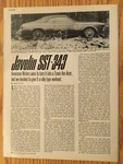 AMC121 Article American Motors 1968 Javelin SST-343 March Pages. Fixed Price $14.99.