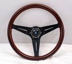 Nardi Steering Wheel Deep Dish Corn 350 Mm Mahogany Wood Black Classic Horn. Fixed Price $569.86.
