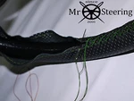 Fits Mga Perforated Leather Steering Wheel Cover 55 62 Green Double Stitching. Fixed Price $53.96.