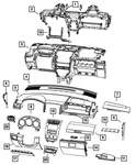 Genuine Mopar Steering Column Cover 1JW76XDVAD. Fixed Price $82.00.