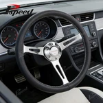 15" 380MM Car Truck Microfiber Leather Steering Wheel W/ Chrome Spoke 6-BOLT. Fixed Price $85.49.