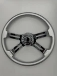 18" Chrome Silver Steering Wheel Fits Freightliner Century, Columbia, FLD120. Fixed Price $249.99.
