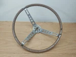 Vintage Oem 1965-1966 Ford Mustang Fairlane Deluxe Woodgrain Steering Wheel. Fixed Price $129.99.