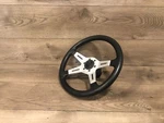 Ferrari Dino Leather Vintage Steering Wheel 4 Spoke Push Button Horn Black. Fixed Price $209.30.
